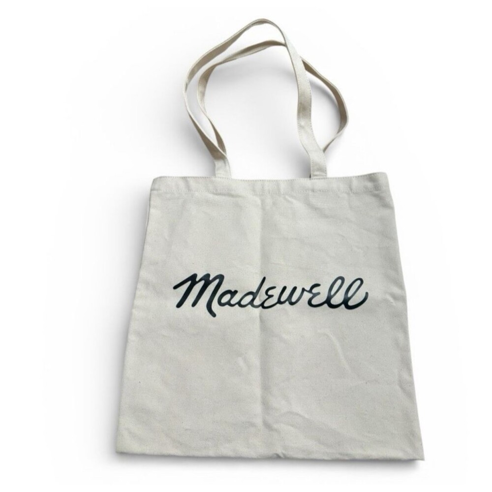 MADEWELL Off White Canvas Tote Reusable Shopping Bag Good Days